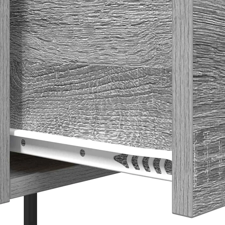 Cabinet de chevet avec tiroir 2 pcs Gris Sonoma 42 x 41 x 56 cm - 11