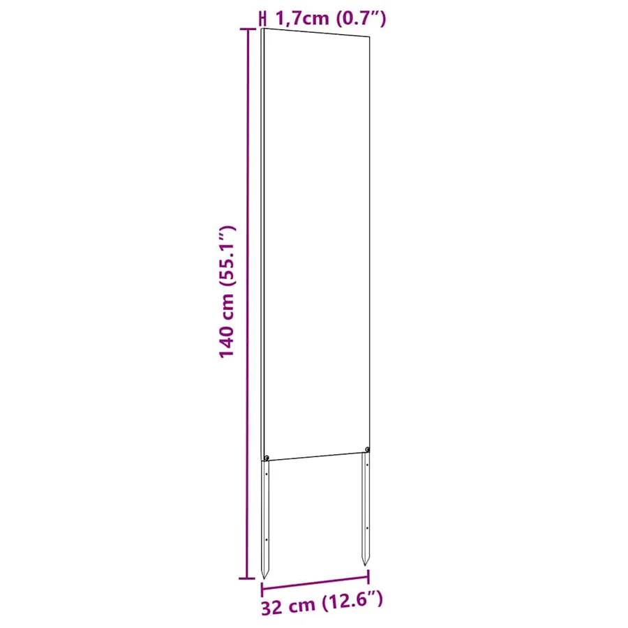 Écran de confidentialité de jardin Anthracite 32 x 140 cm - 14
