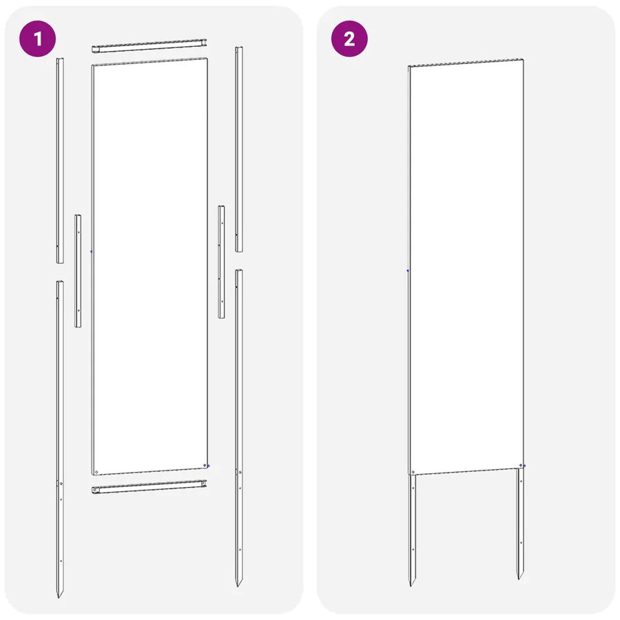 Écran de confidentialité de jardin Anthracite 32 x 140 cm - 8