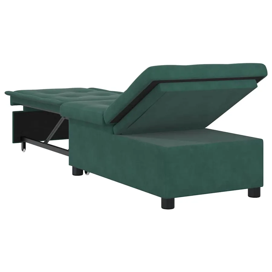 Canapé-Lit Vert foncé 194 x 67 x 82 cm Velours - 6