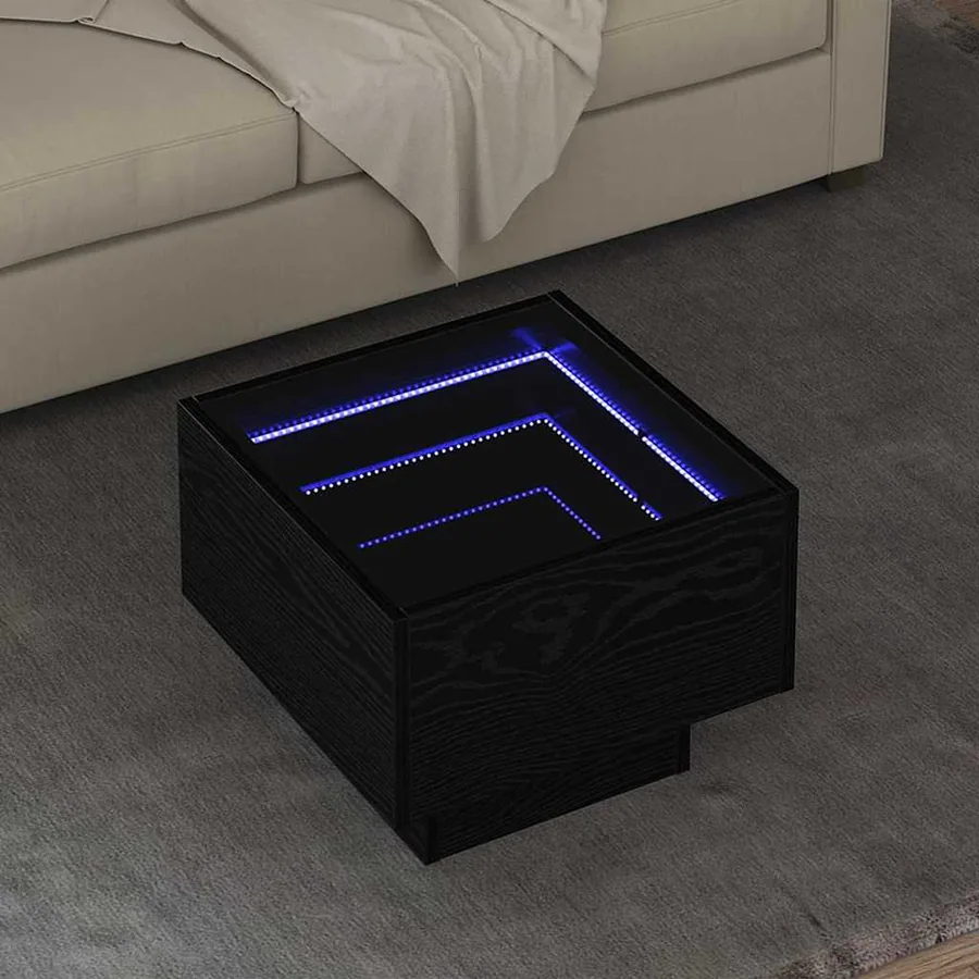 Table basse Chêne noir 40 x 40 x 30 cm Bois d'ingénierie