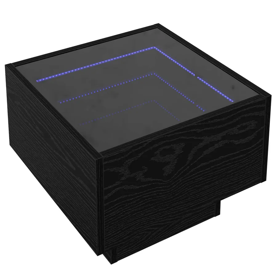 Table basse Chêne noir 40 x 40 x 30 cm Bois d'ingénierie - 2