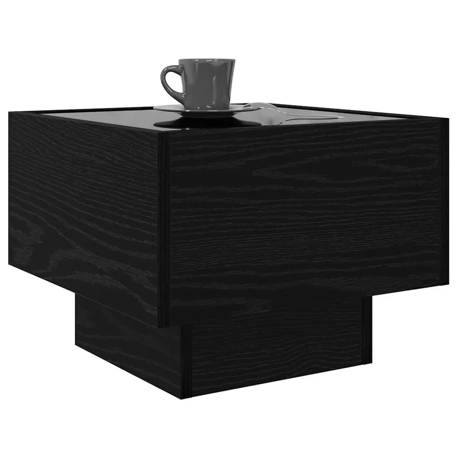 Table basse Chêne noir 40 x 40 x 30 cm Bois d'ingénierie - 3