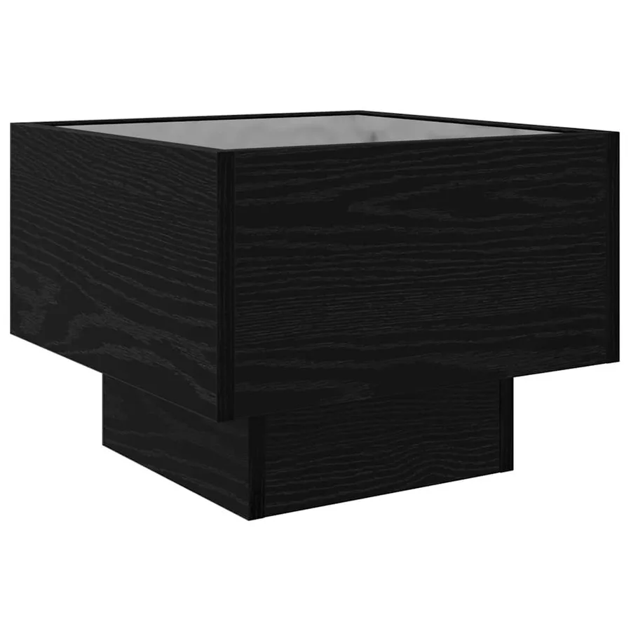 Table basse Chêne noir 40 x 40 x 30 cm Bois d'ingénierie - 8