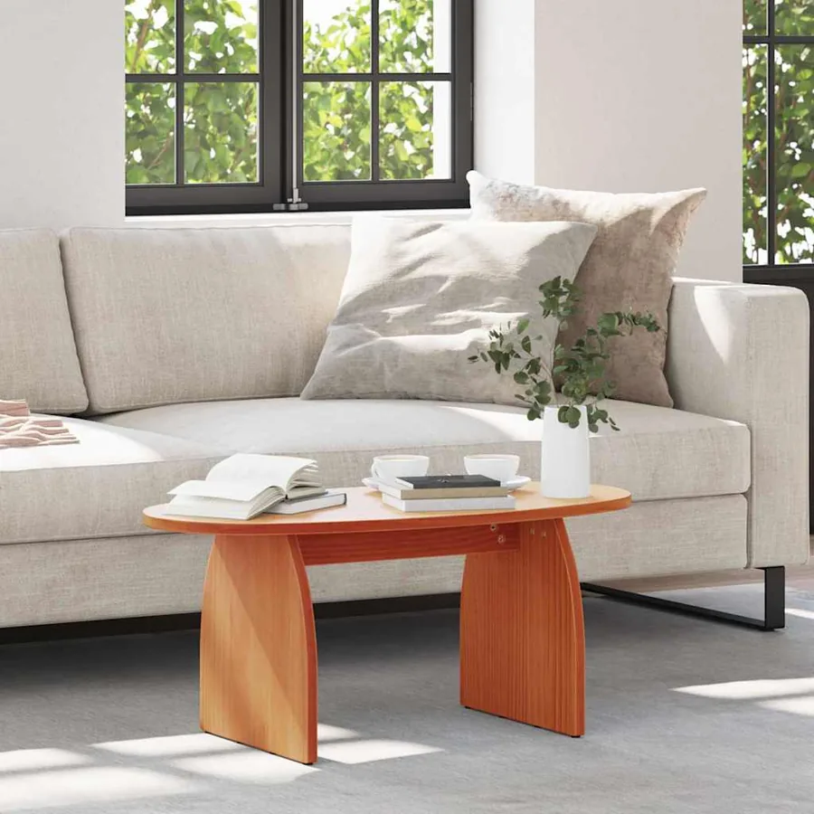 Table basse Brun cire 80 x 40 x 35 cm Pin massif