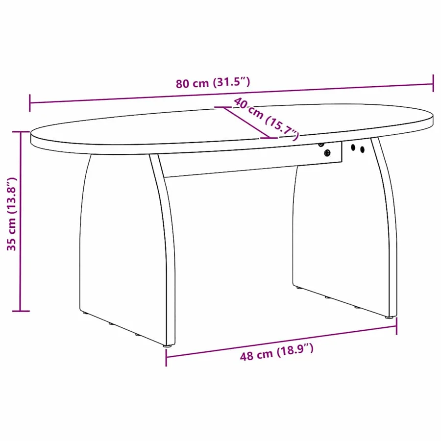 Table basse Brun cire 80 x 40 x 35 cm Pin massif - 13