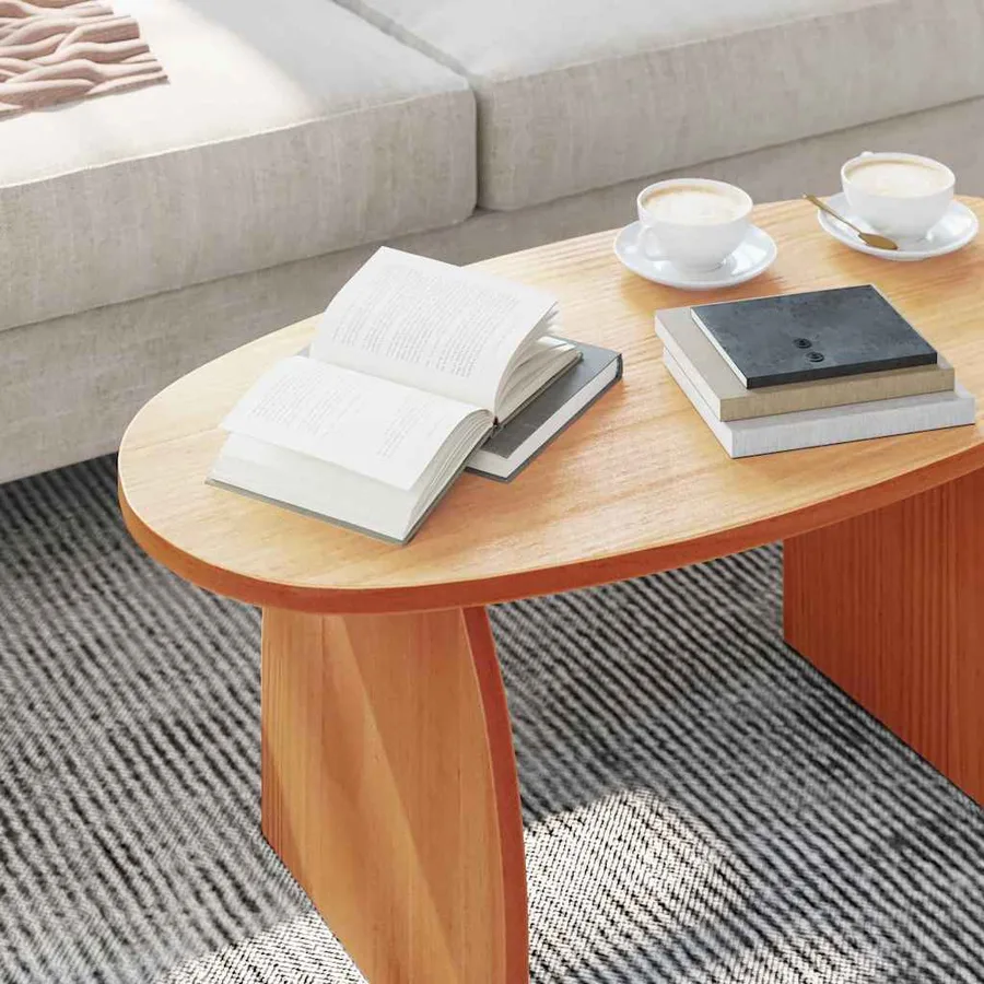 Table basse Brun cire 80 x 40 x 35 cm Pin massif - 5
