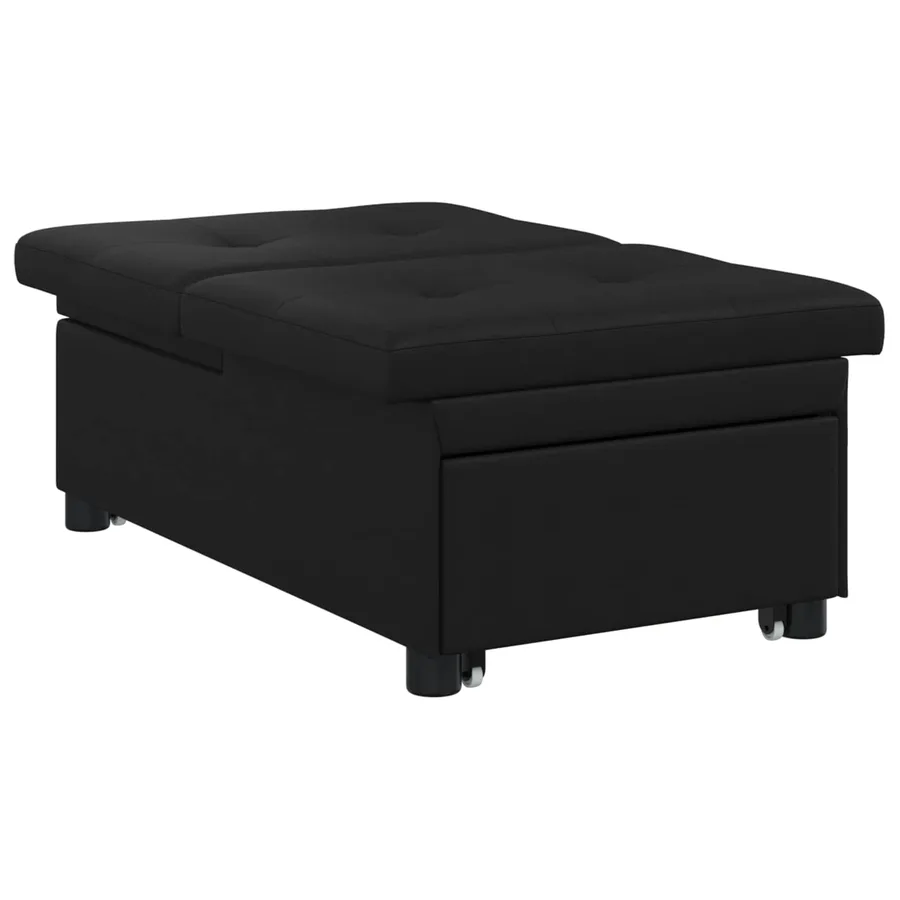 Canapé-lit escamotable Noir 194 x 67 x 82 cm Microfibre - 4