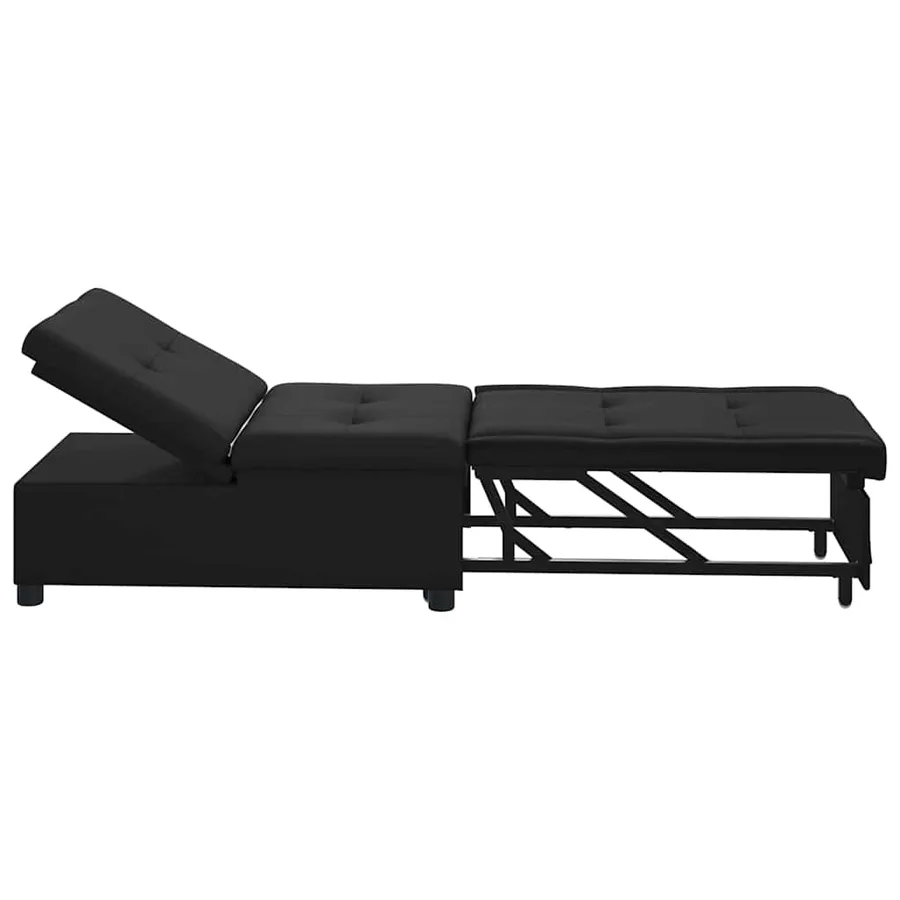 Canapé-lit escamotable Noir 194 x 67 x 82 cm Microfibre - 5