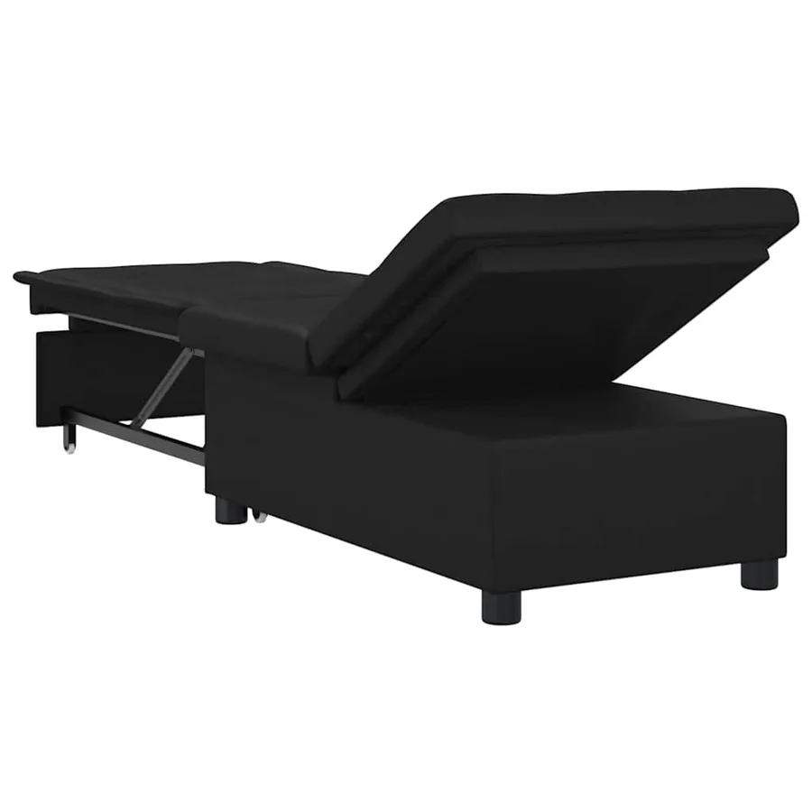 Canapé-lit escamotable Noir 194 x 67 x 82 cm Microfibre - 6