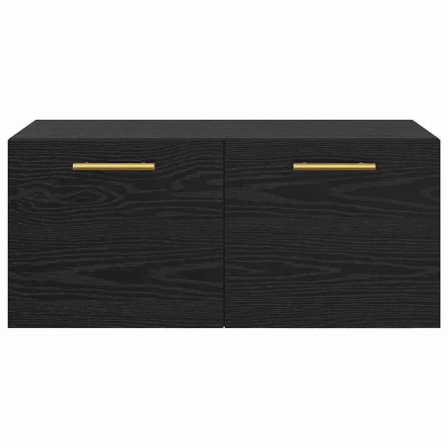 Meuble mural Chêne noir 80 x 36.5 x 35 cm Bois d'ingénierie - 6