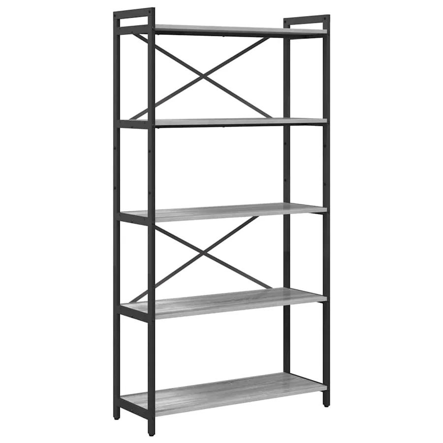 Étagère Sonoma gris 80 x 30 x 155 cm Bois d'ingénierie - 2