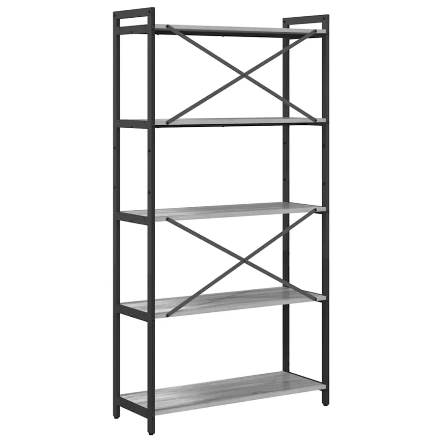Étagère Sonoma gris 80 x 30 x 155 cm Bois d'ingénierie - 7