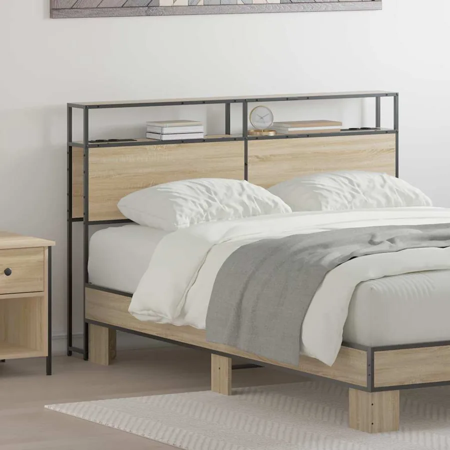 Tête de lit de rangement Chêne sonoma Bois d'ingénierie