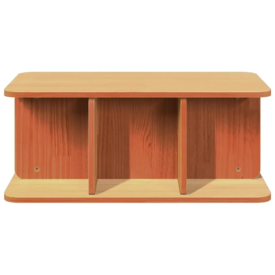 Table basse Brun cire 80 x 39,5 x 33,5 cm Bois massif en pin - 6