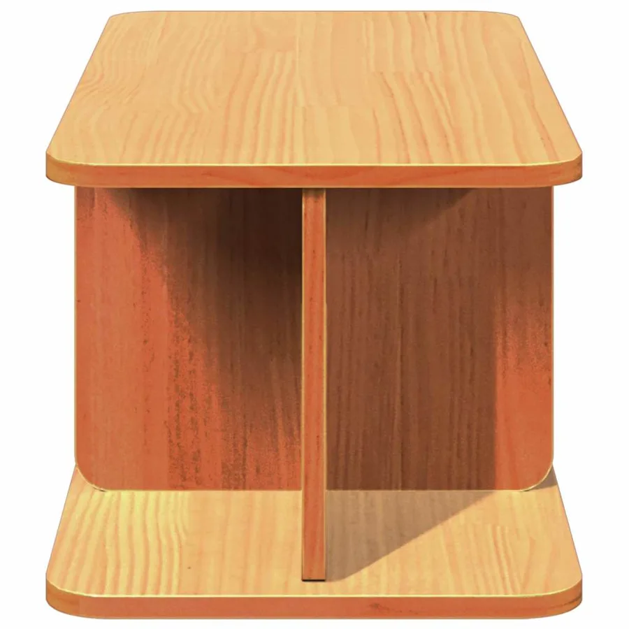 Table basse Brun cire 80 x 39,5 x 33,5 cm Bois massif en pin - 7