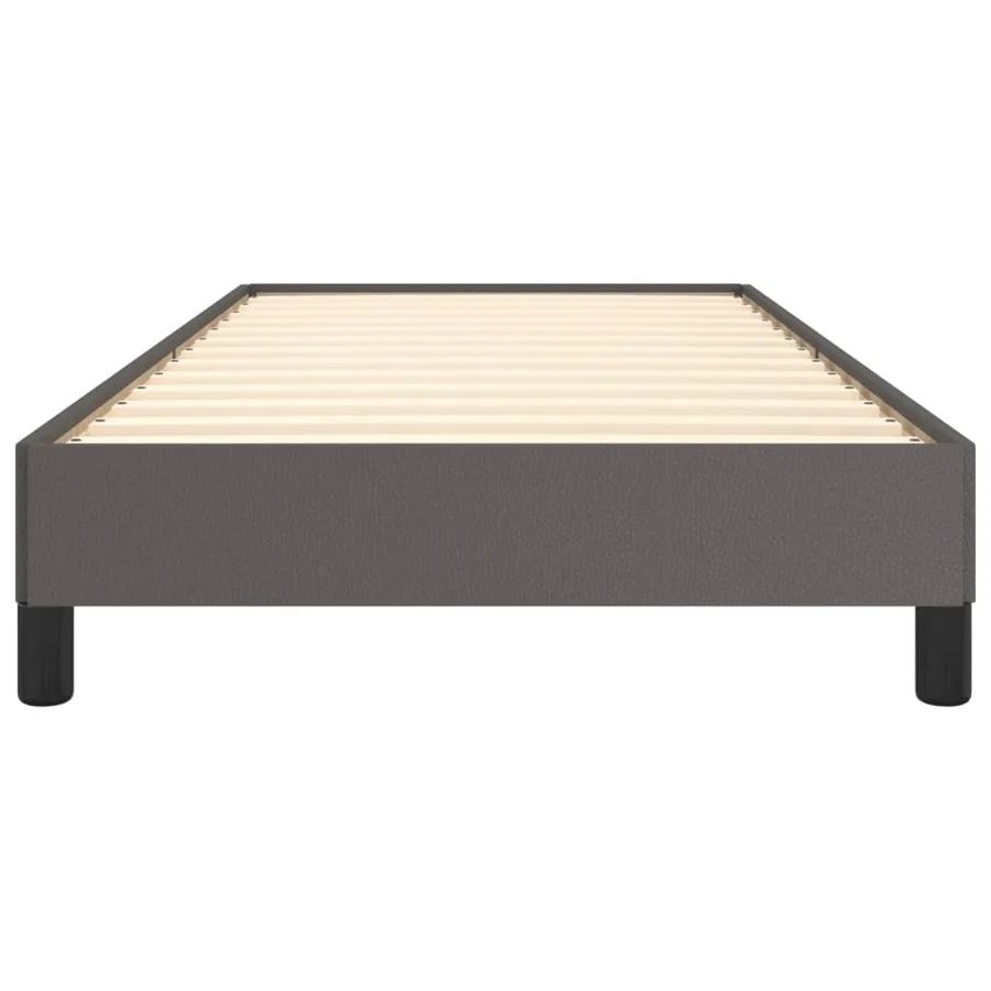 Cadre de lit sans matelas gris 90x190 cm similicuir - 5