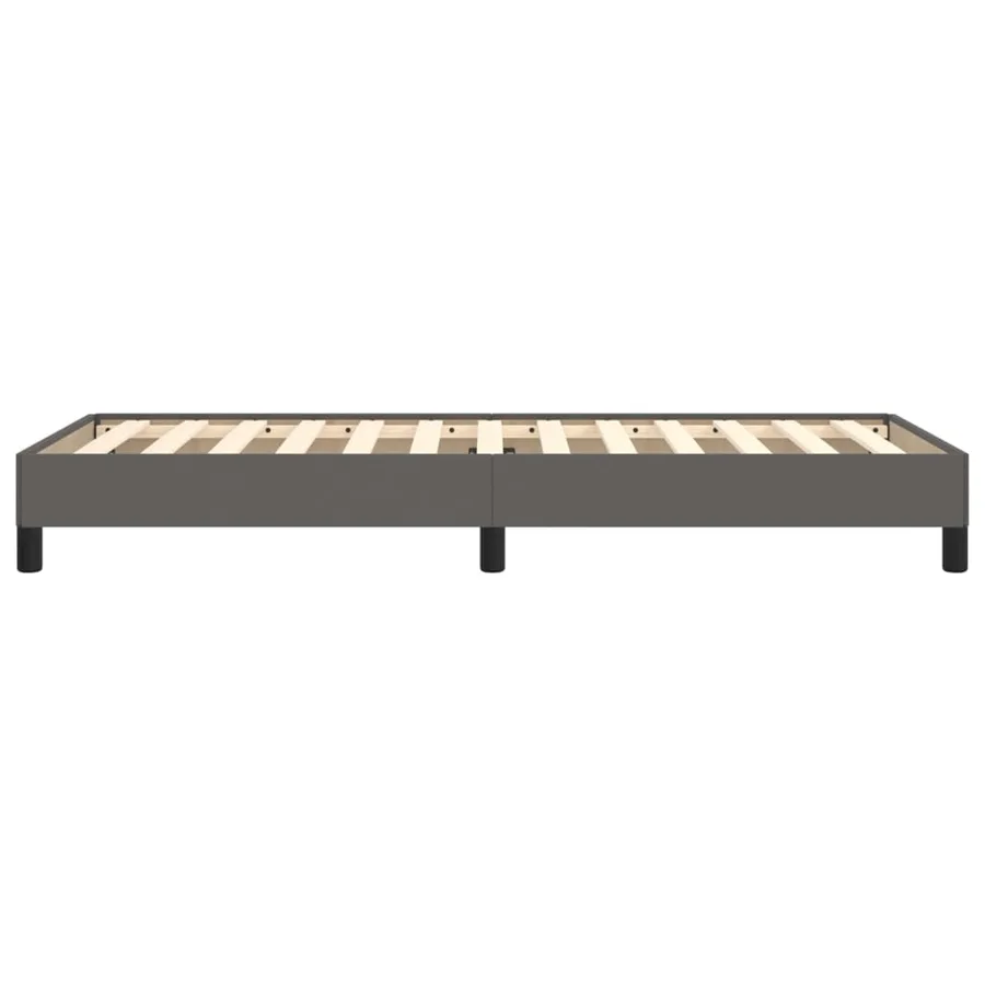 Cadre de lit sans matelas gris 90x190 cm similicuir - 6