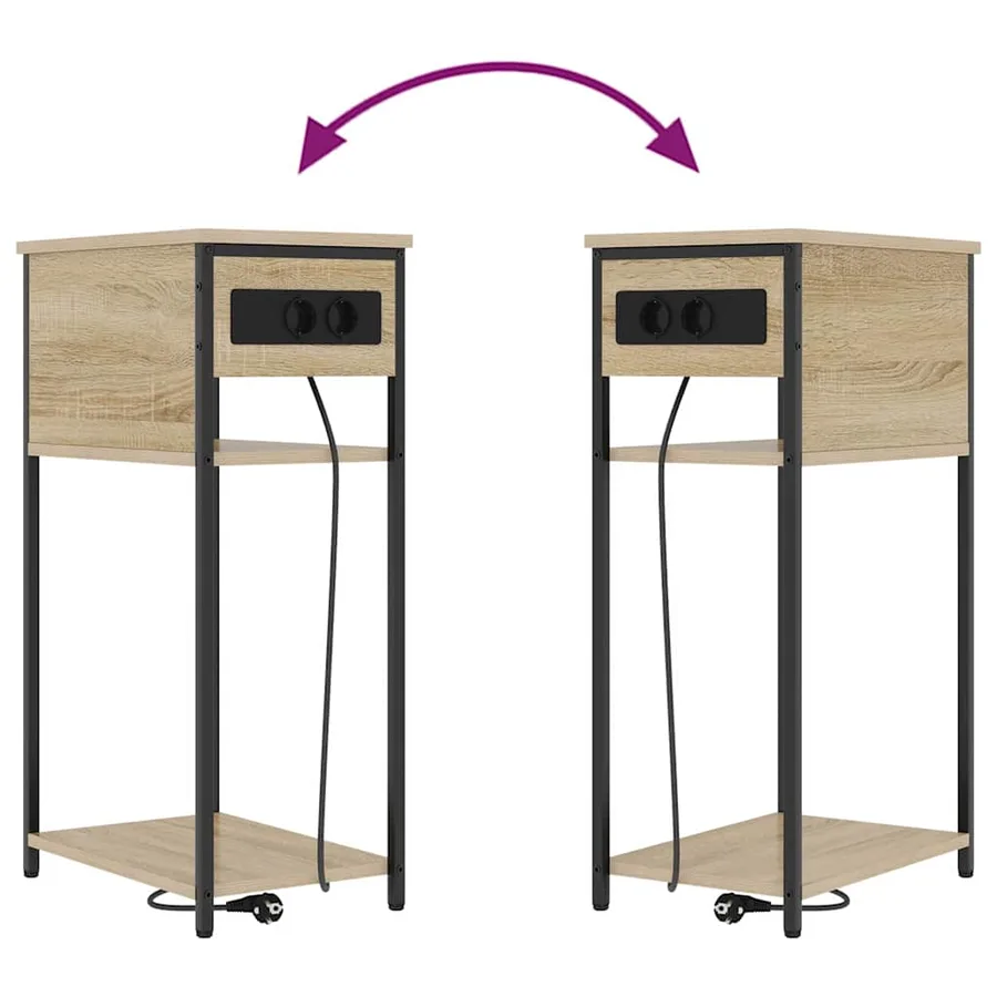 Cabinet de chevet Chêne Sonoma 41 x 28 x 76 cm - 13