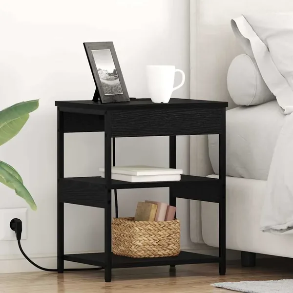 Cabinet de chevet 2 pcs Chêne noir 41 x 31 x 51 cm