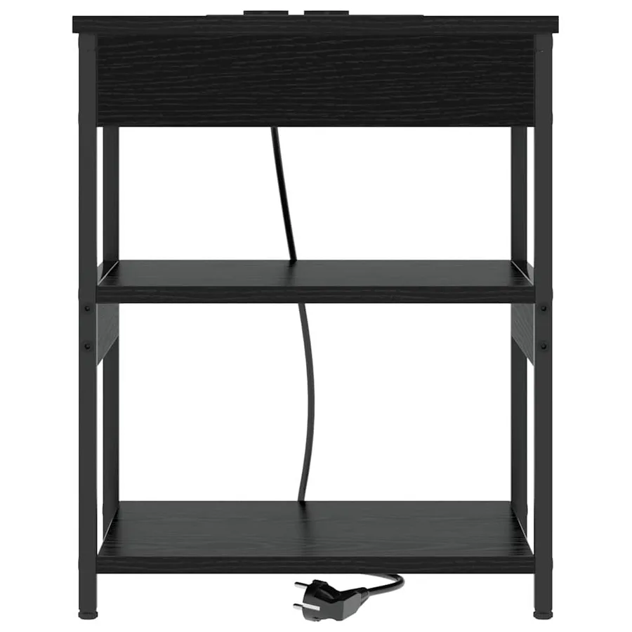 Cabinet de chevet 2 pcs Chêne noir 41 x 31 x 51 cm - 6
