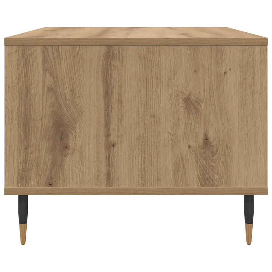 Table basse chêne artisanal 60 x 50 x 40 cm Bois d'ingénierie - 6