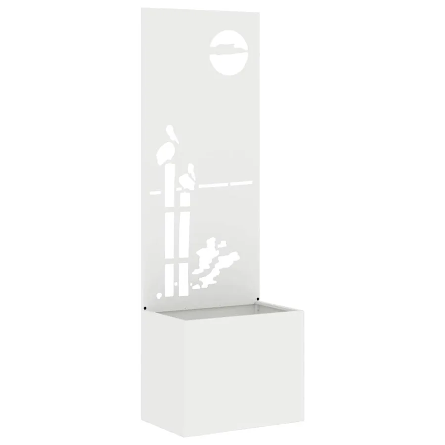 Écran de confidentialité de jardin Fretwork Blanc 50 x 150 cm - 2