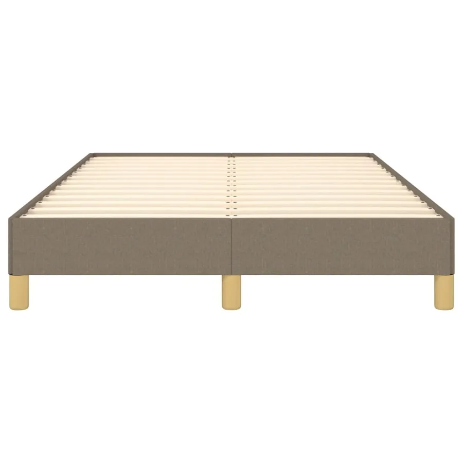 Cadre de lit sans matelas taupe 120x200 cm tissu - 5