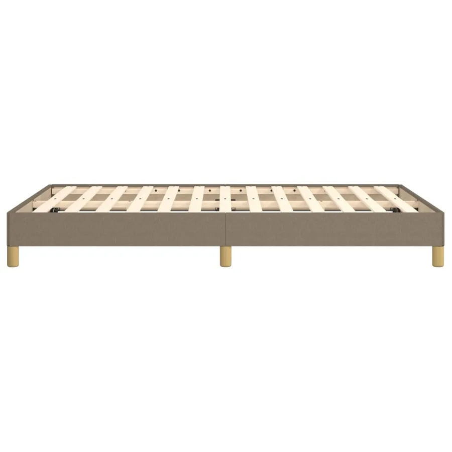 Cadre de lit sans matelas taupe 120x200 cm tissu - 6