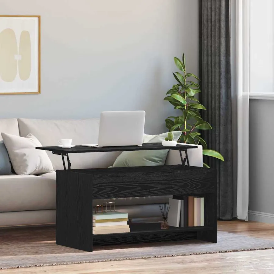 Table basse Chêne noir 80 x 50,5 x 41,5 cm Bois d'ingénierie