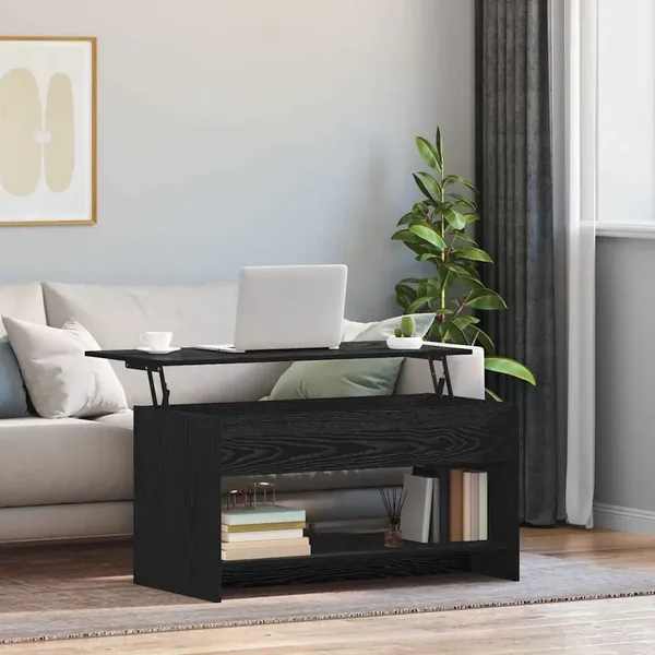 Table basse Chêne noir 80 x 50,5 x 41,5 cm Bois d'ingénierie