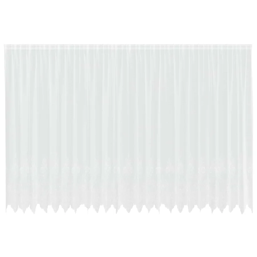 Rideau en Dentelle Floral Blanc 220 x 600 cm Polyester - 2