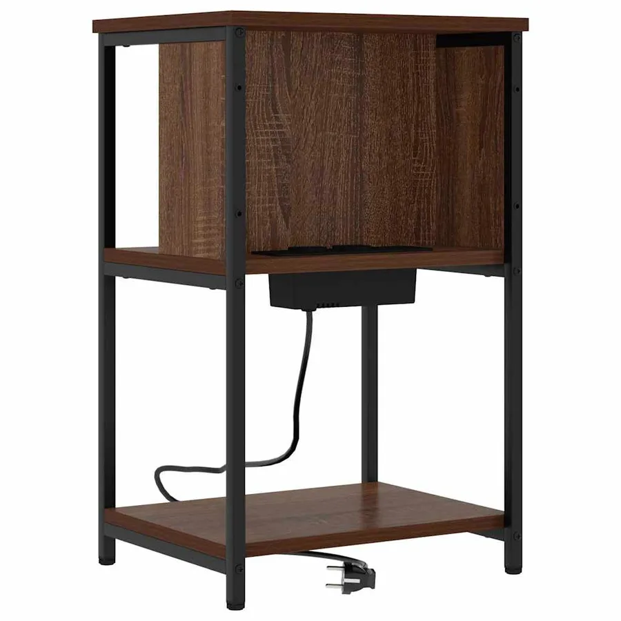 Cabinet de chevet 2 pcs Chêne brun 38 x 31 x 61 cm - 5