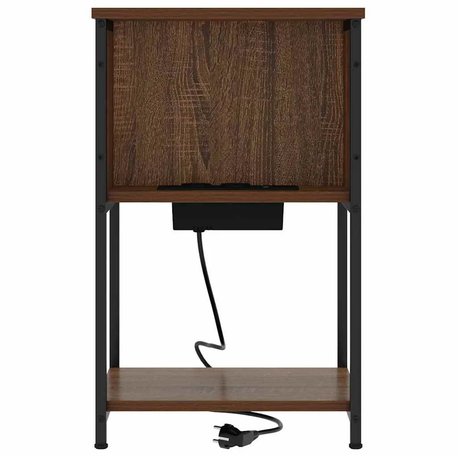 Cabinet de chevet 2 pcs Chêne brun 38 x 31 x 61 cm - 6