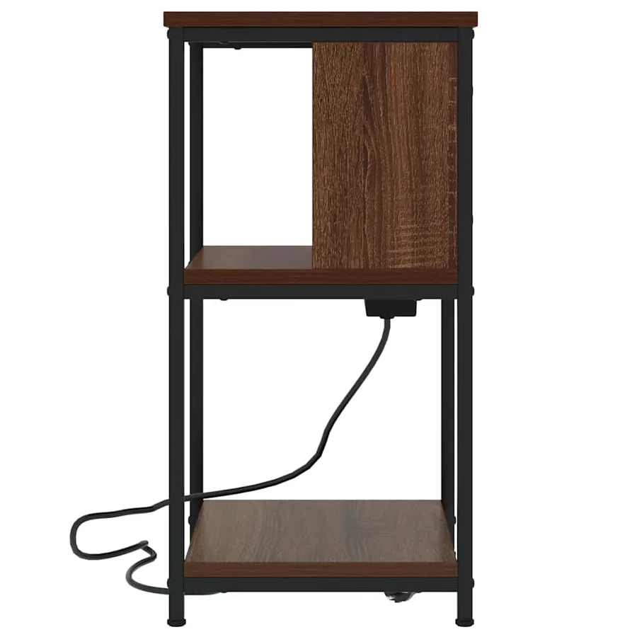 Cabinet de chevet 2 pcs Chêne brun 38 x 31 x 61 cm - 7