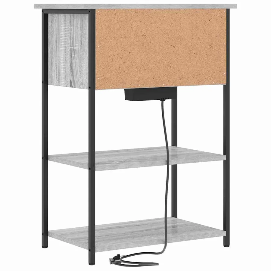 Cabinet de chevet Gris Sonoma 55 x 31 x 76 cm Bois d'ingénierie - 7