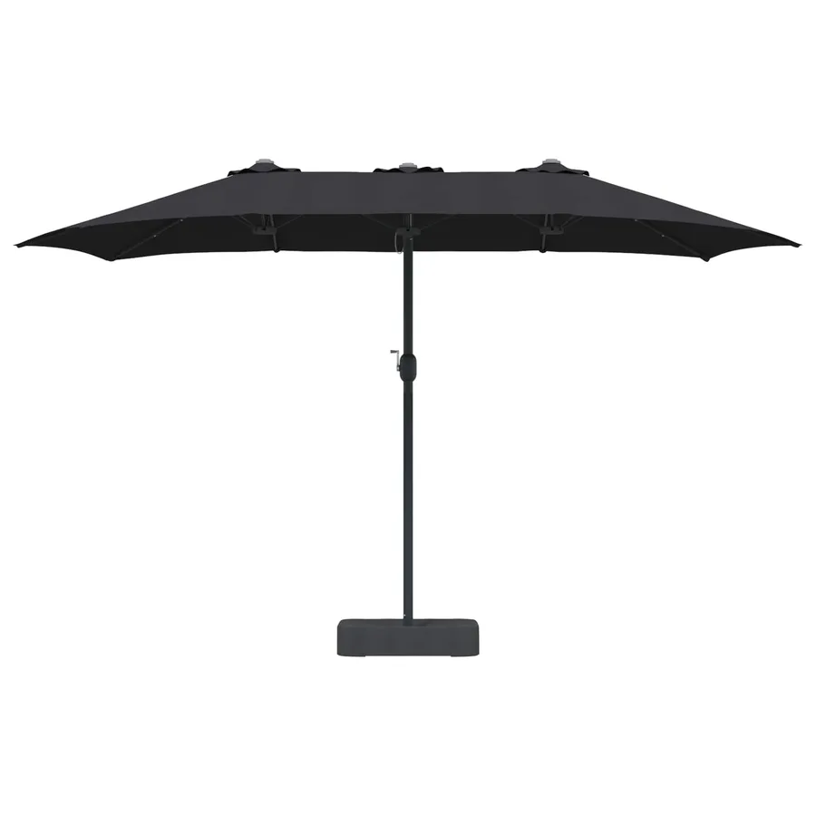 Parasol de jardin Noir 385 x 209 x 244 cm Polyester - 4