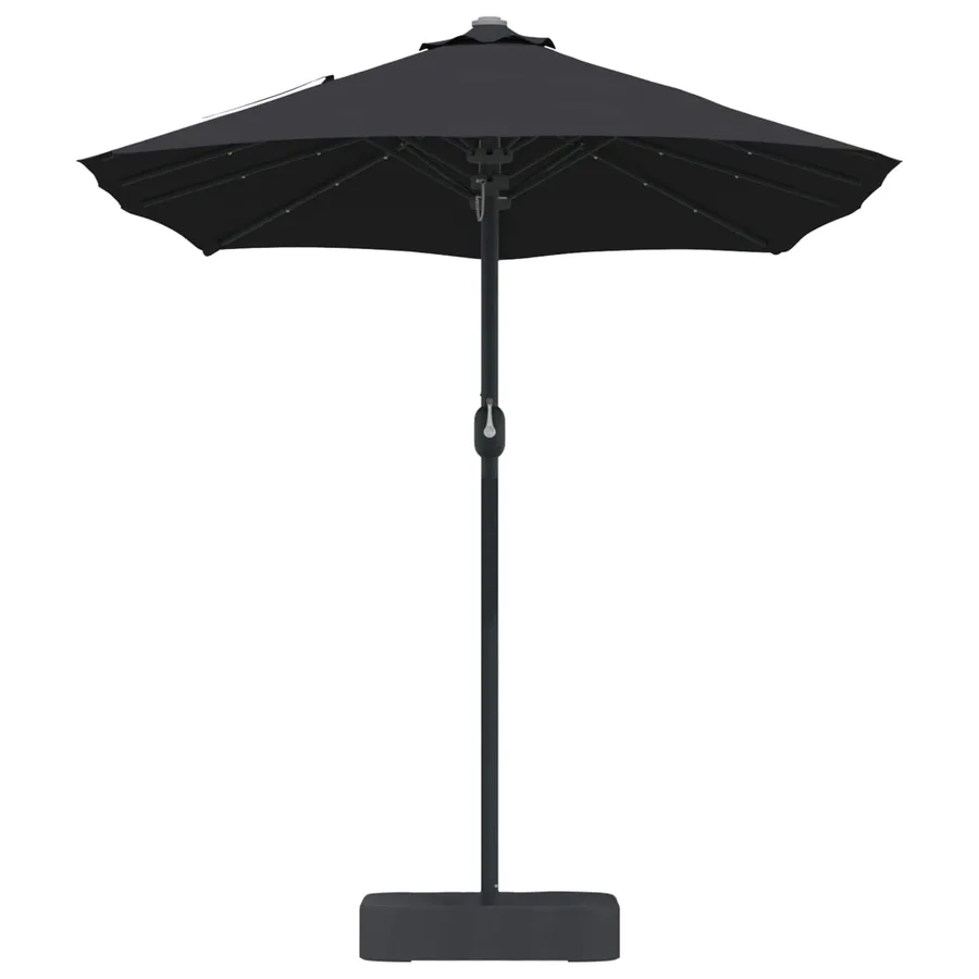 Parasol de jardin Noir 385 x 209 x 244 cm Polyester - 5
