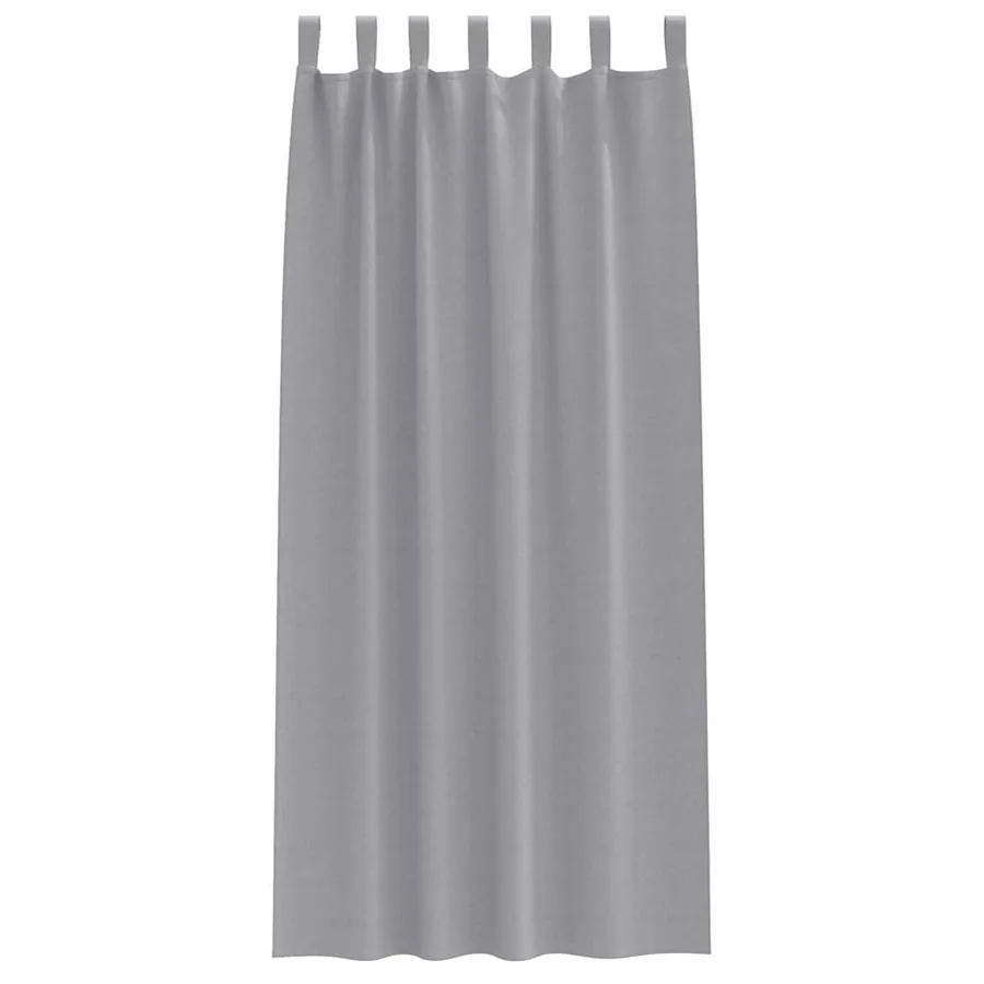 Rideaux occultants avec anneaux 2 pcs Gris clair 260 x 140 cm - 4