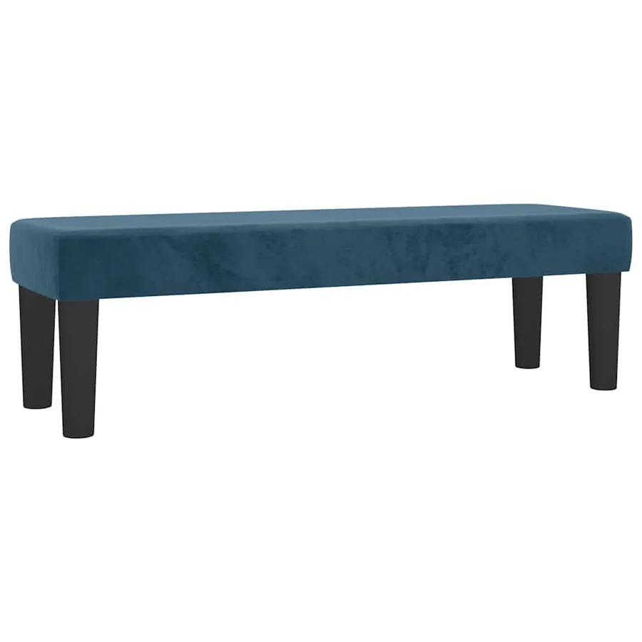 Banc Bleu foncé 100x30x30 cm Velours - 2