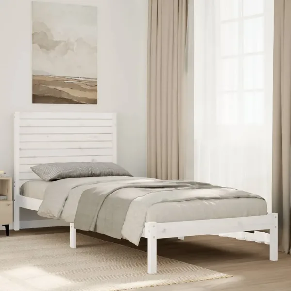 Cadre de lit extra long sans matelas 90x220 cm bois massif