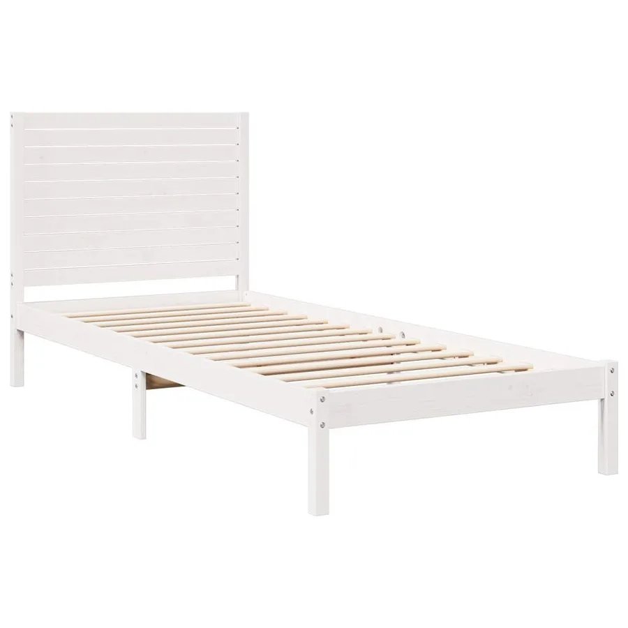 Cadre de lit extra long sans matelas 90x220 cm bois massif - 3