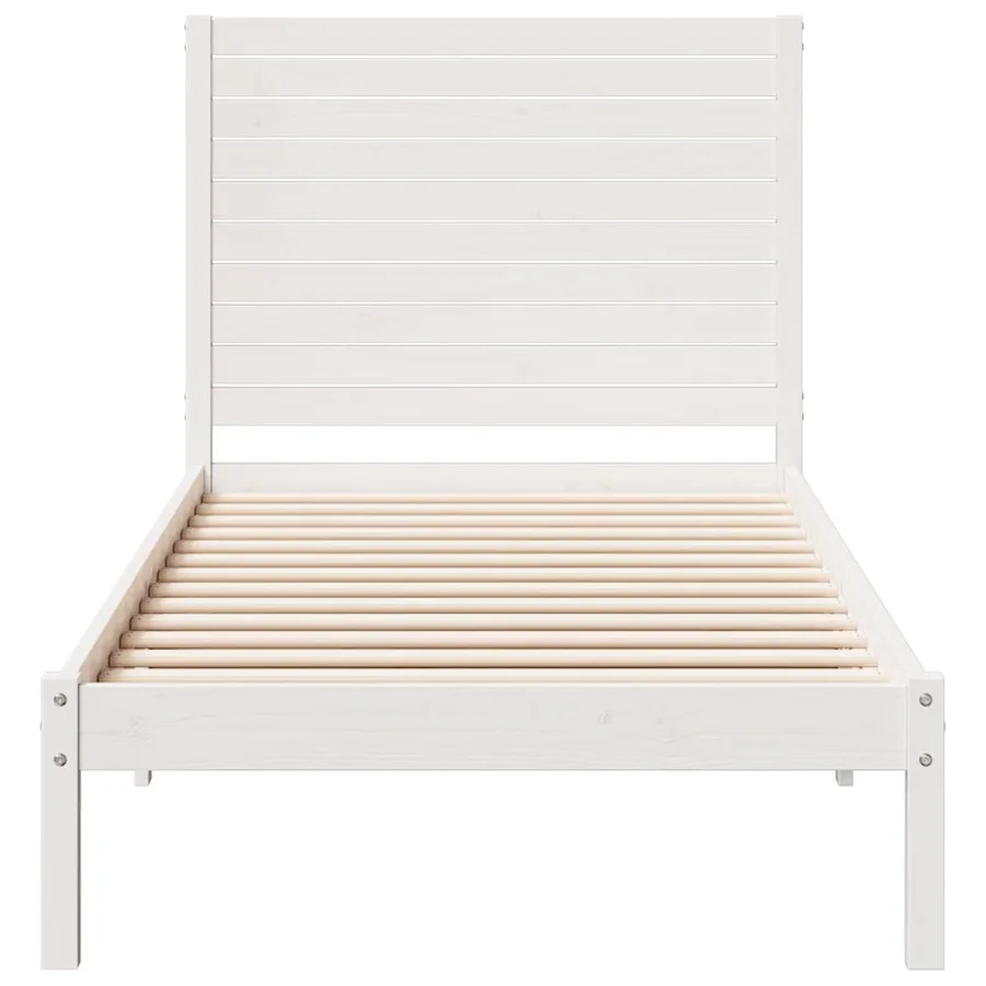 Cadre de lit extra long sans matelas 90x220 cm bois massif - 4