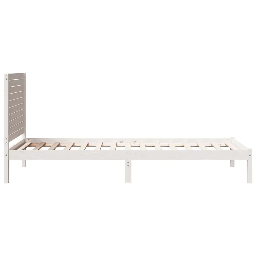 Cadre de lit extra long sans matelas 90x220 cm bois massif - 5