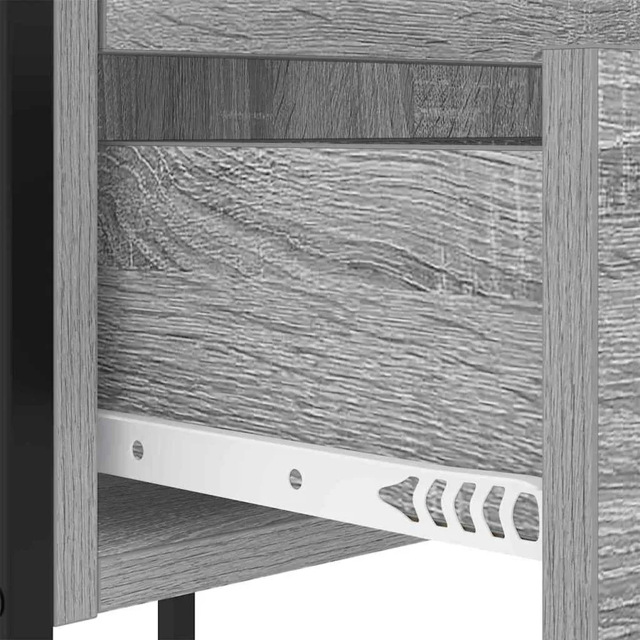 Cabinet de chevet Gris Sonoma 42 x 41 x 61 cm Bois d'ingénierie - 10