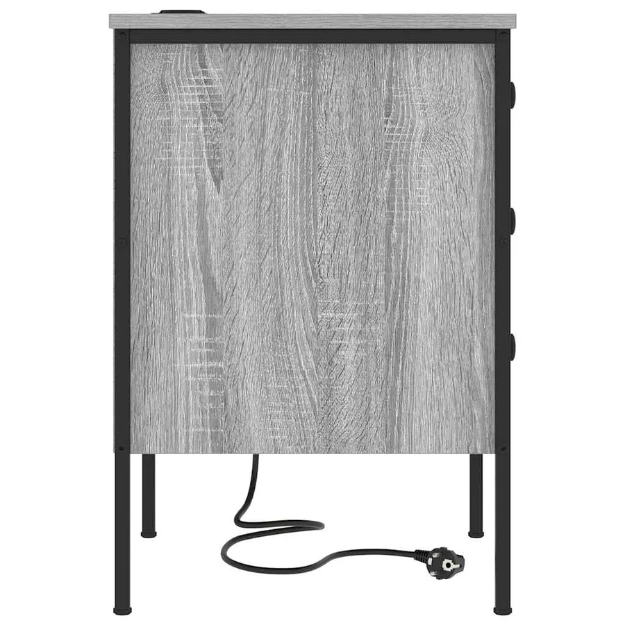 Cabinet de chevet Gris Sonoma 42 x 41 x 61 cm Bois d'ingénierie - 7