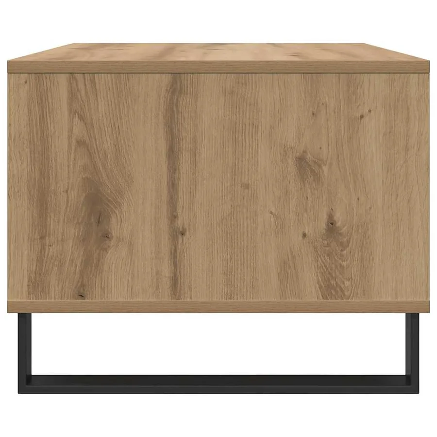 Table basse chêne artisanal 60 x 50 x 40 cm Bois d'ingénierie - 6