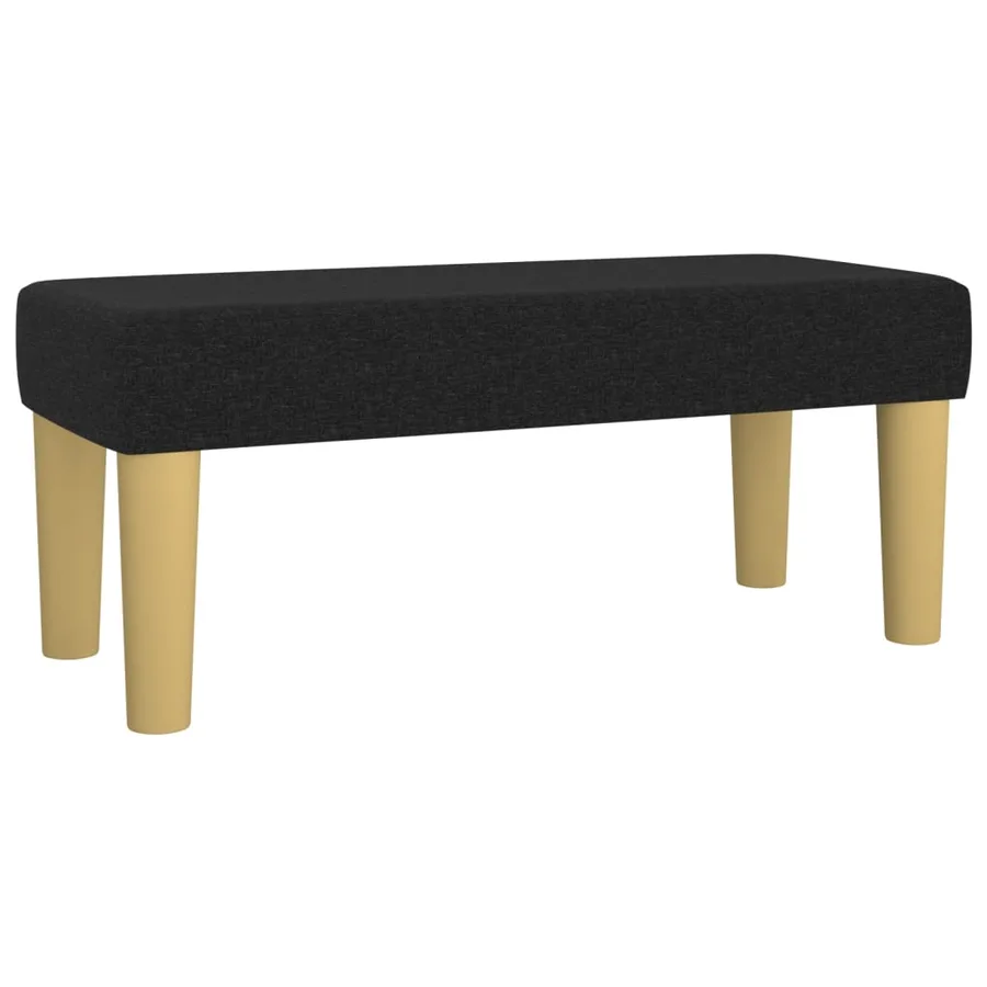 Banc Noir 70x30x30 cm Tissu - 2