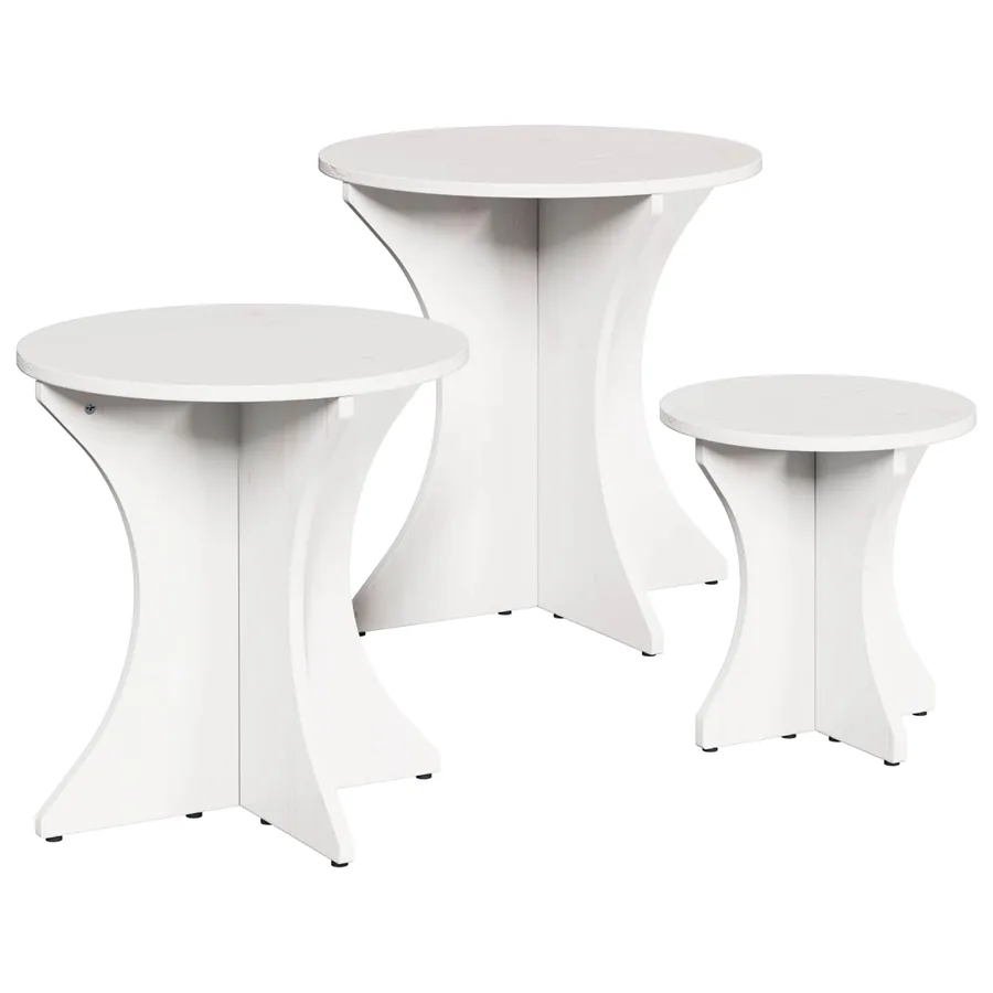 Table basse 3 pcs Blanc