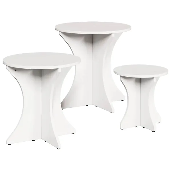 Table basse 3 pcs Blanc